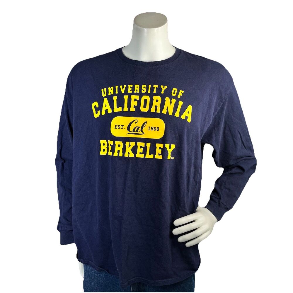 Vintage Cal UC Berkley Blue Long Sleeve T-shirt Crew Neck XL